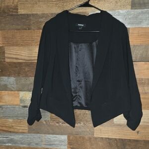 Torrid Elegant Short Drapped Black Blazer